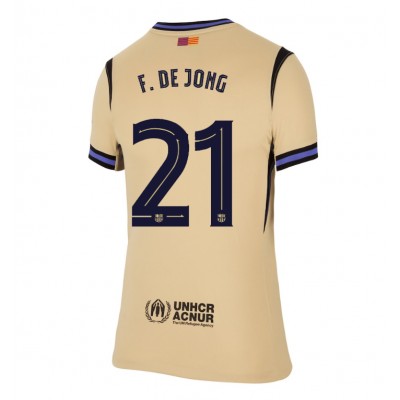 Ženski Nogometni dresi Barcelona Frenkie de Jong #21 Gostujoči 2025-26 Kratek Rokav Ženski Nogometni dresi Barcelona Frenkie de Jong #21 Gostujoči 2025-26 Kratek Rokav